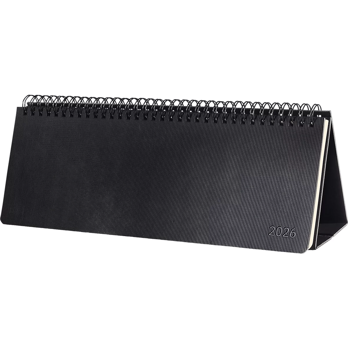 Tischkalender Sigel Conceptum 2026 C2680, Querformat, 132 Seiten, 1 Jahr, auf 2 Seiten unten Woche/oben Notizseite, PEFC®-Papier/Kunststoff, schwarz