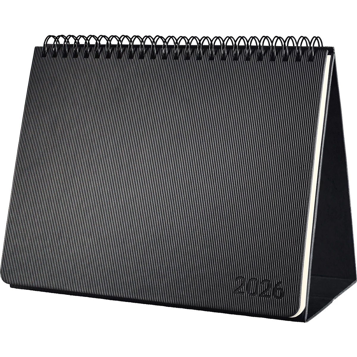 Tischkalender Sigel Conceptum 2026 C2681, A5 Querformat, 144 Seiten, 1 Jahr, auf 2 Seiten unten Monat/oben Notizseite, PEFC®-Papier/Kunststoff, schwarz