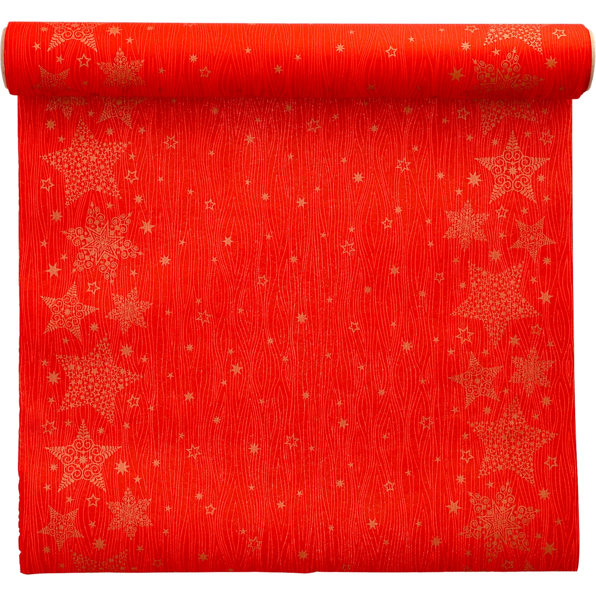 Tischläufer Papstar 'Christmas Shine', 3 m x 400 mm, stoffähnlich, Airlaid, rot