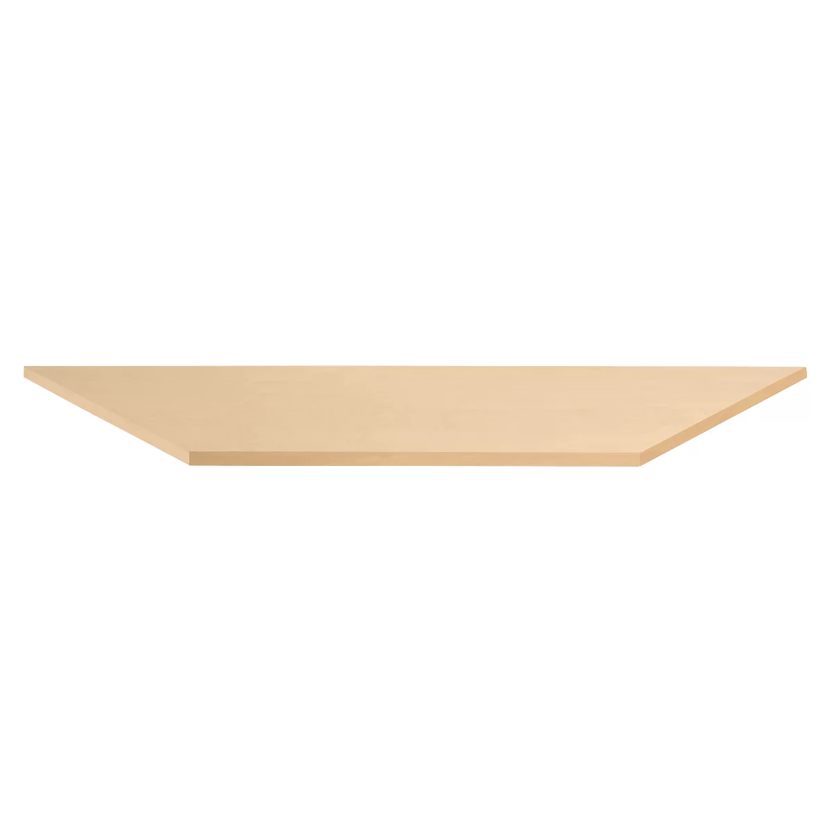 Tischplatte, Trapez 1600/800 x 690 mm, Ahorn