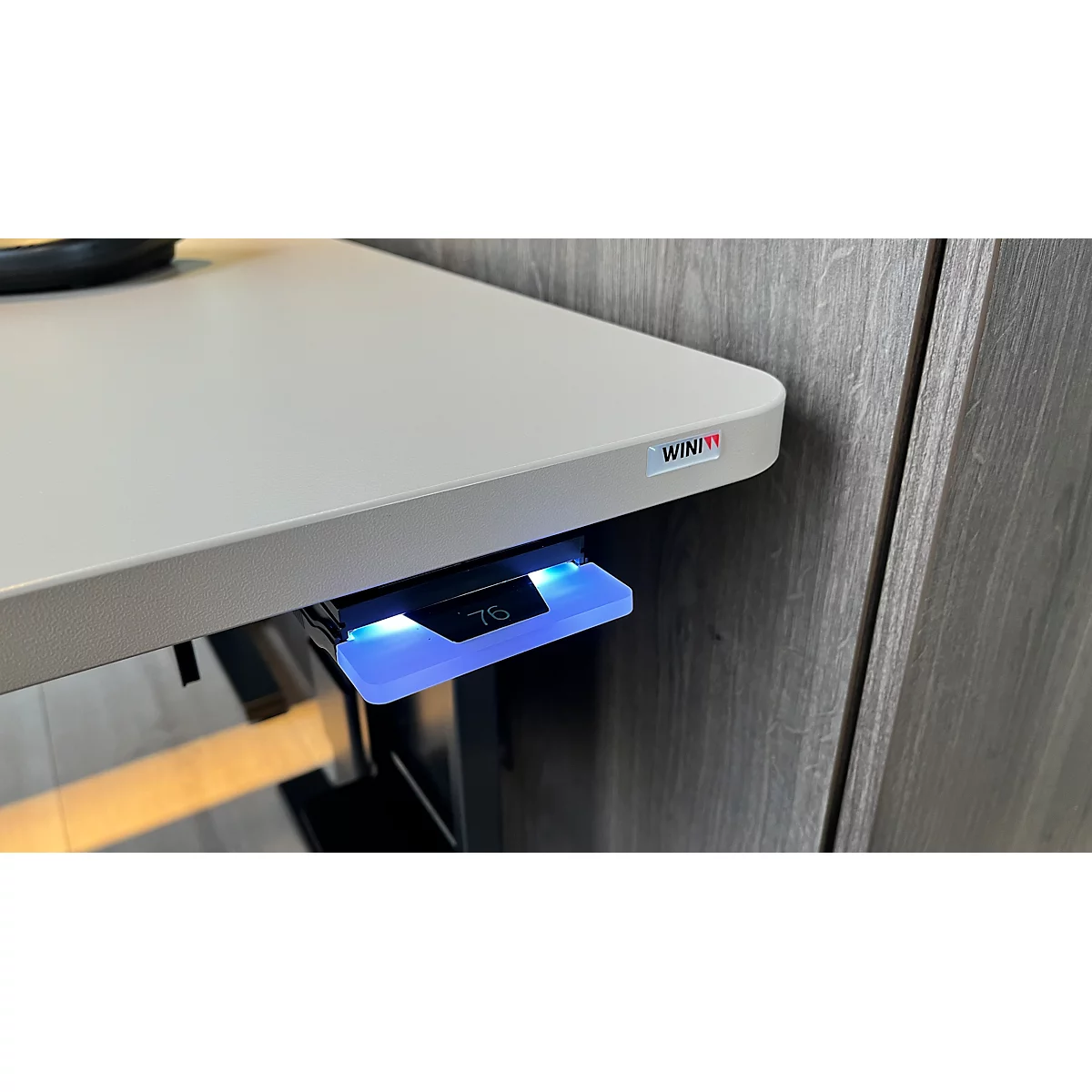 Tischsystem WINEA Startup 2.0 Designline, elektrisch höhenverstellbar, L 1800 x B 900 mm, schwarz/weiß