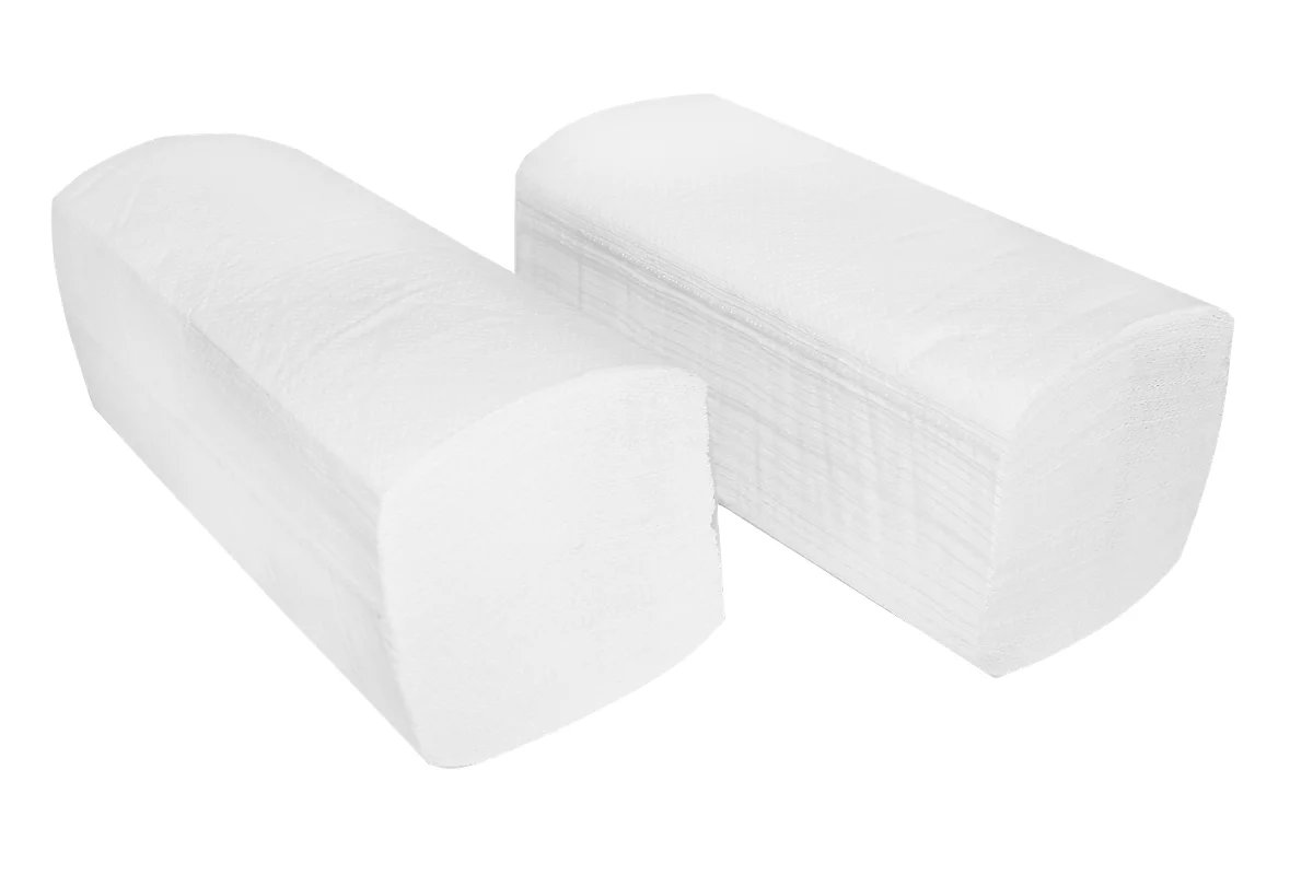 Toallas de papel Schäfer Shop Pure plegables en zig-zag, 1 capa, L 250 x A 230 mm, resistentes al desgarro, 5000 hojas, blanco