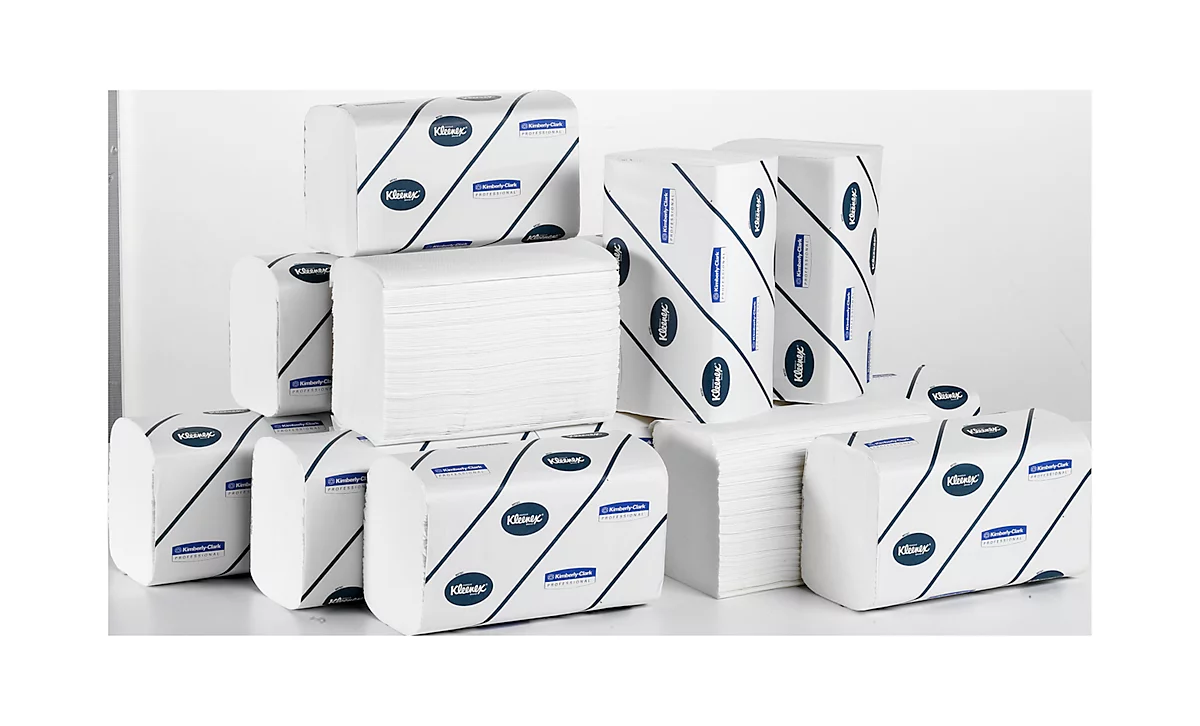 Toallas Kleenex® Ultra Supersoft 6710, 3 capas, plegado en V, 15 paquetes de 96 toallas, blanco brillante