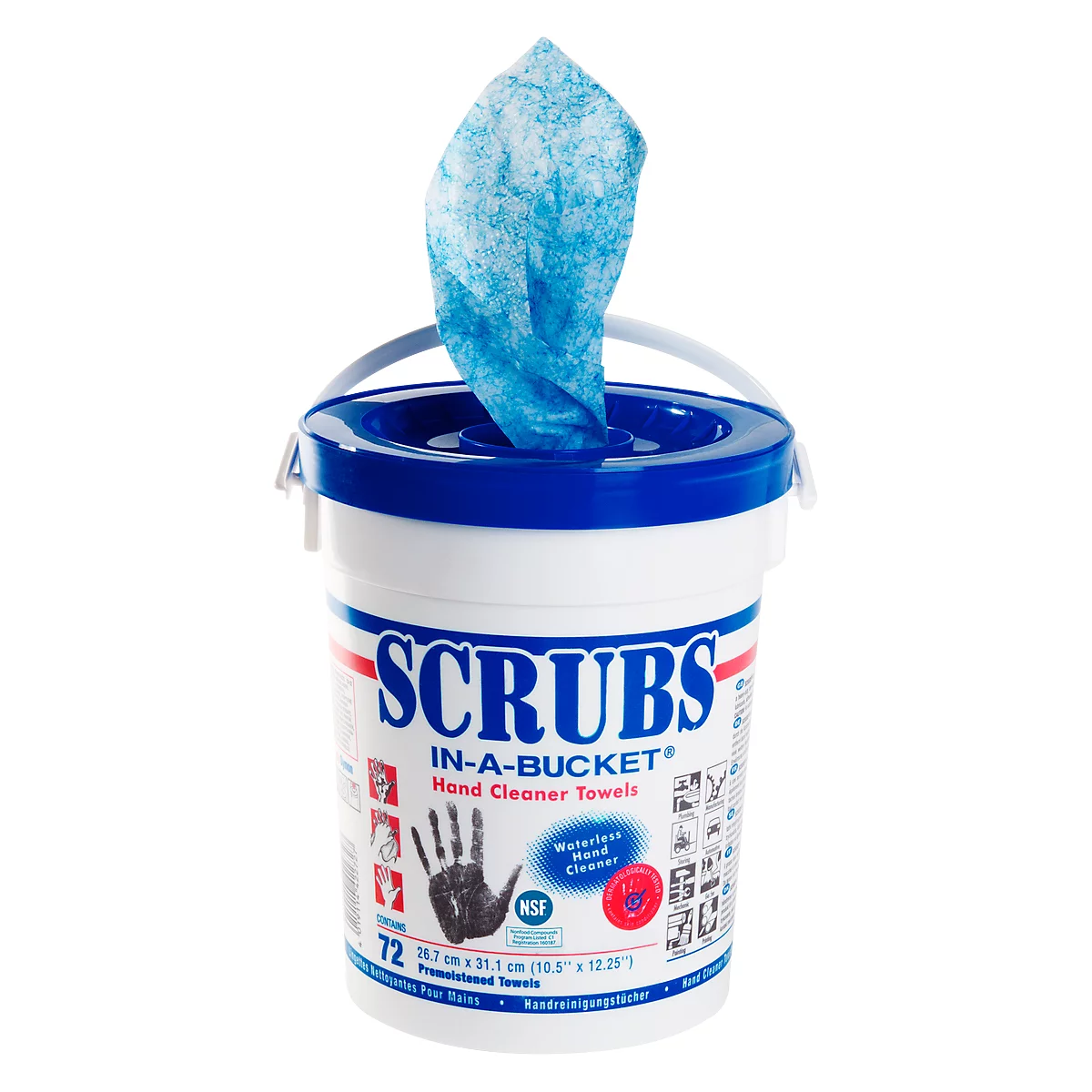 Toallitas limpiamanos SCRUBS® IN-A-BUCKET®, 72 piezas