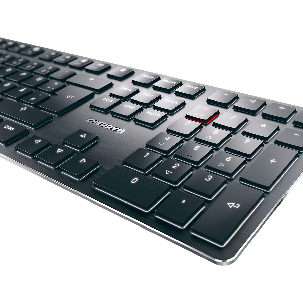 Toetsenbord Cherry KW X ULP, QWERTZ, verlicht, mechanisch, slank ontwerp, zwart