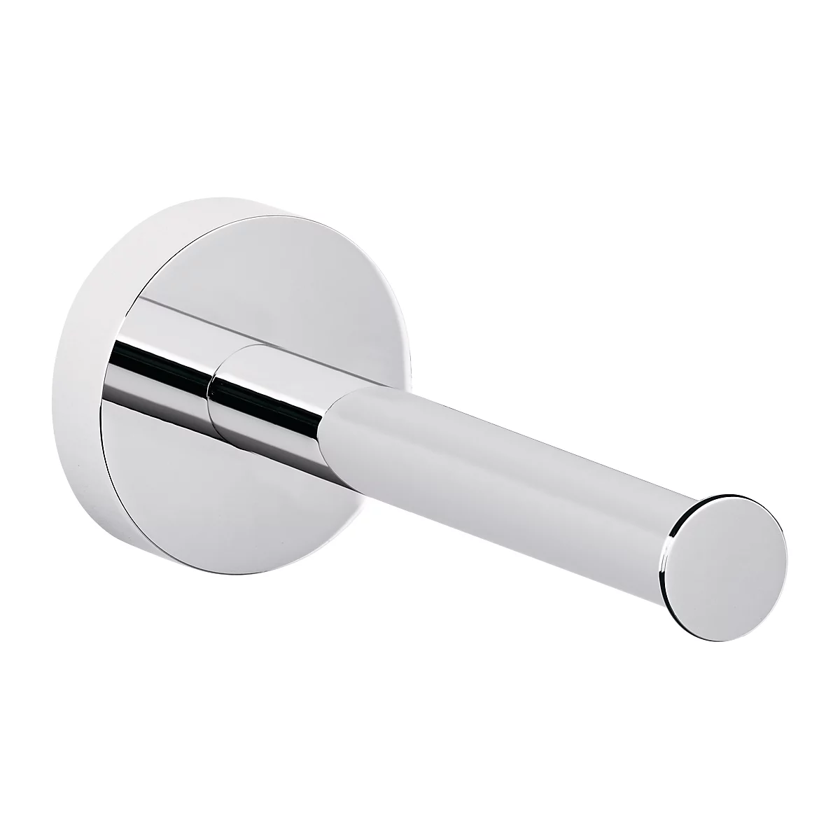 Toiletpapiervervangingsrolhouder tesa® SMOOZ, verchroomd, rond ontwerp, zonder boren, incl. lijmoplossing.