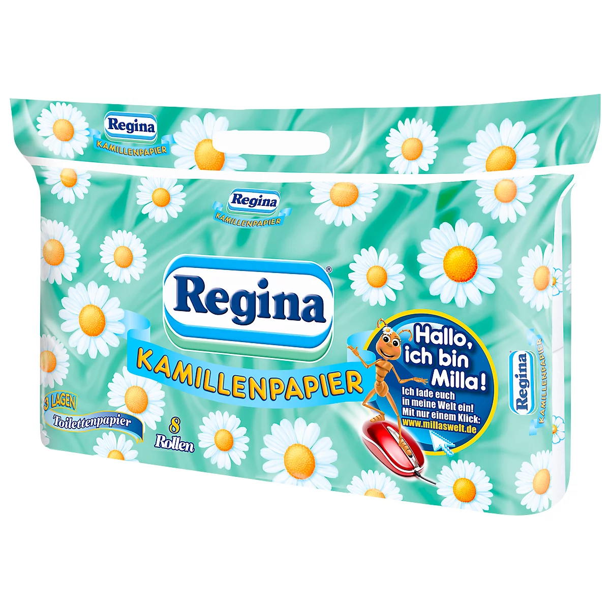 Toilettenpapier Regina, 150 Blatt je Rolle, 3-lagig, 56 Rollen