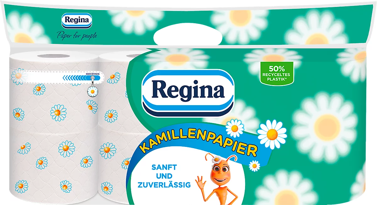 Toilettenpapier Regina, 150 Blatt je Rolle, 3-lagig, 56 Rollen