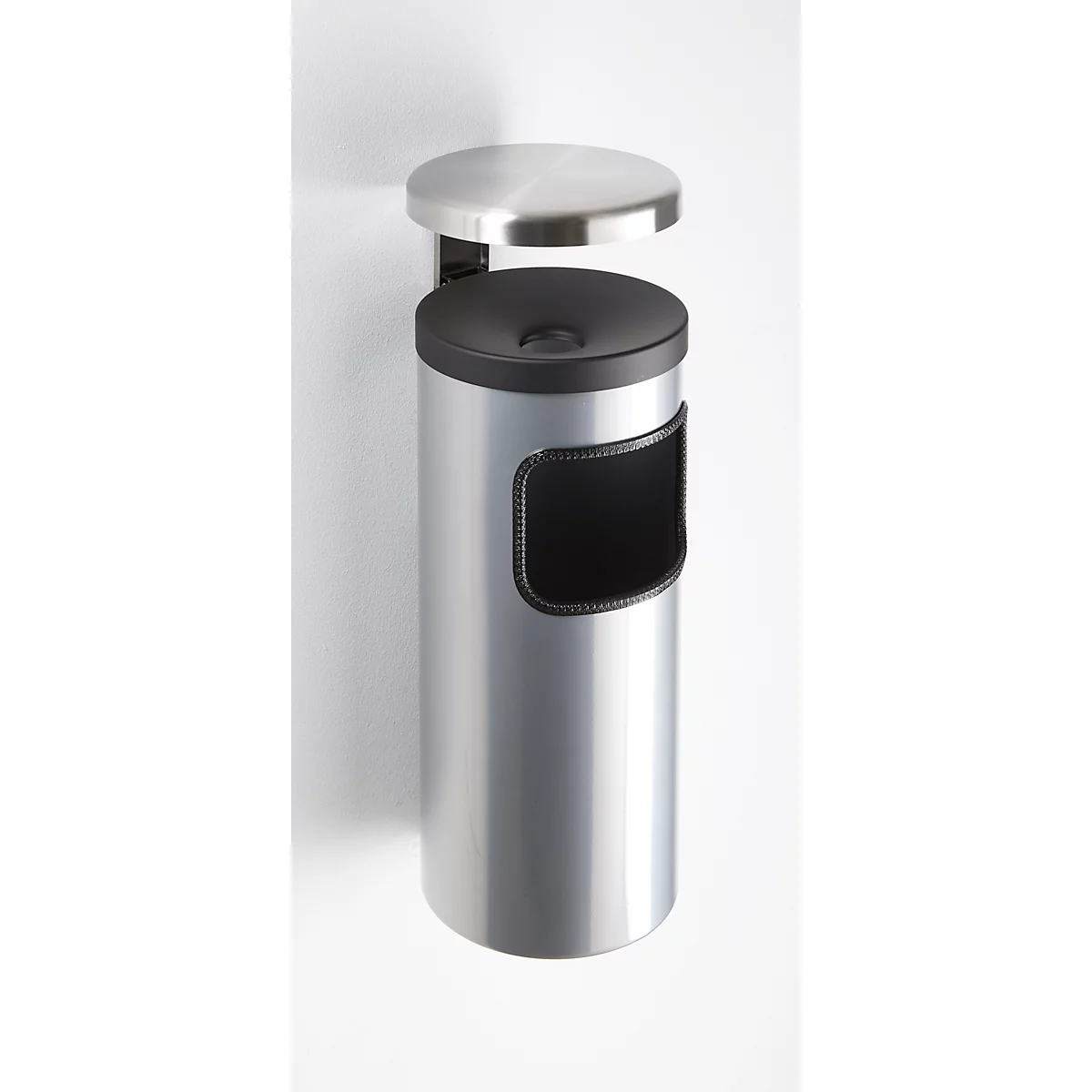 Toit pour cendrier de sécurité, adapté à tous les cendriers de sécurité de Ø 90-180 mm, matériel de montage inclus, acier inoxydable