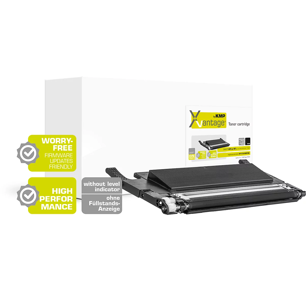 Toner KMP, ersetzt HP 117A (W2070A), bis 1000 Seiten, Einzelpack, schwarz