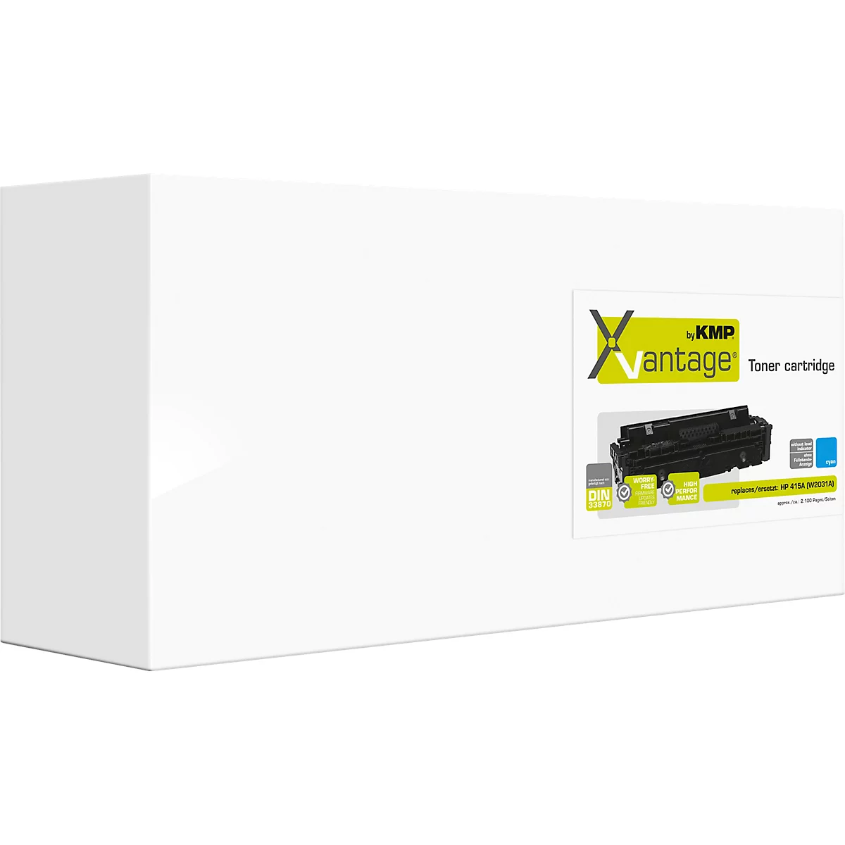 KMP Vantage Tonerkartusche in weißer Verpackung mit Produktaufdruck.