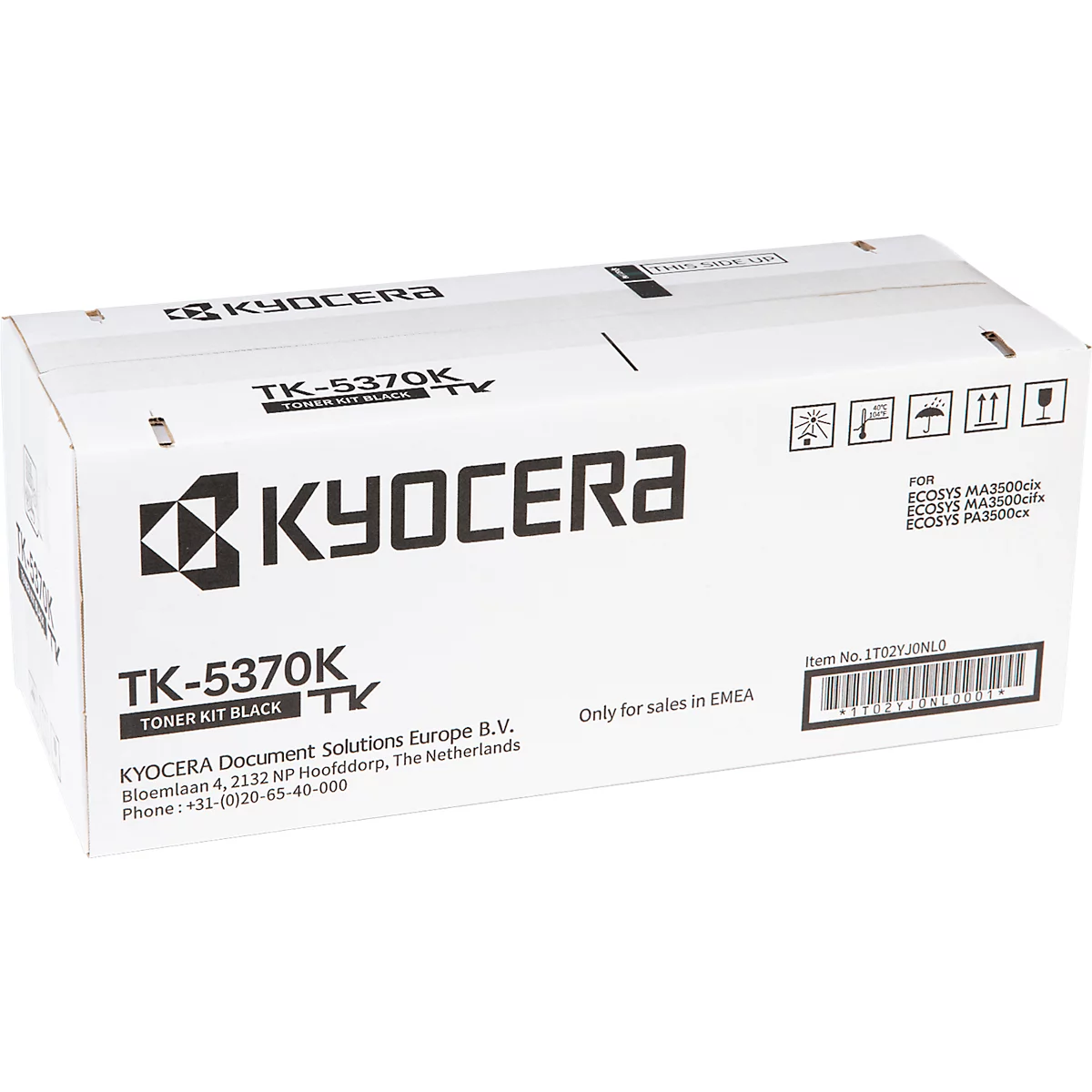 Une boîte blanche pour toner Kyocera, avec logo et nom du produit.