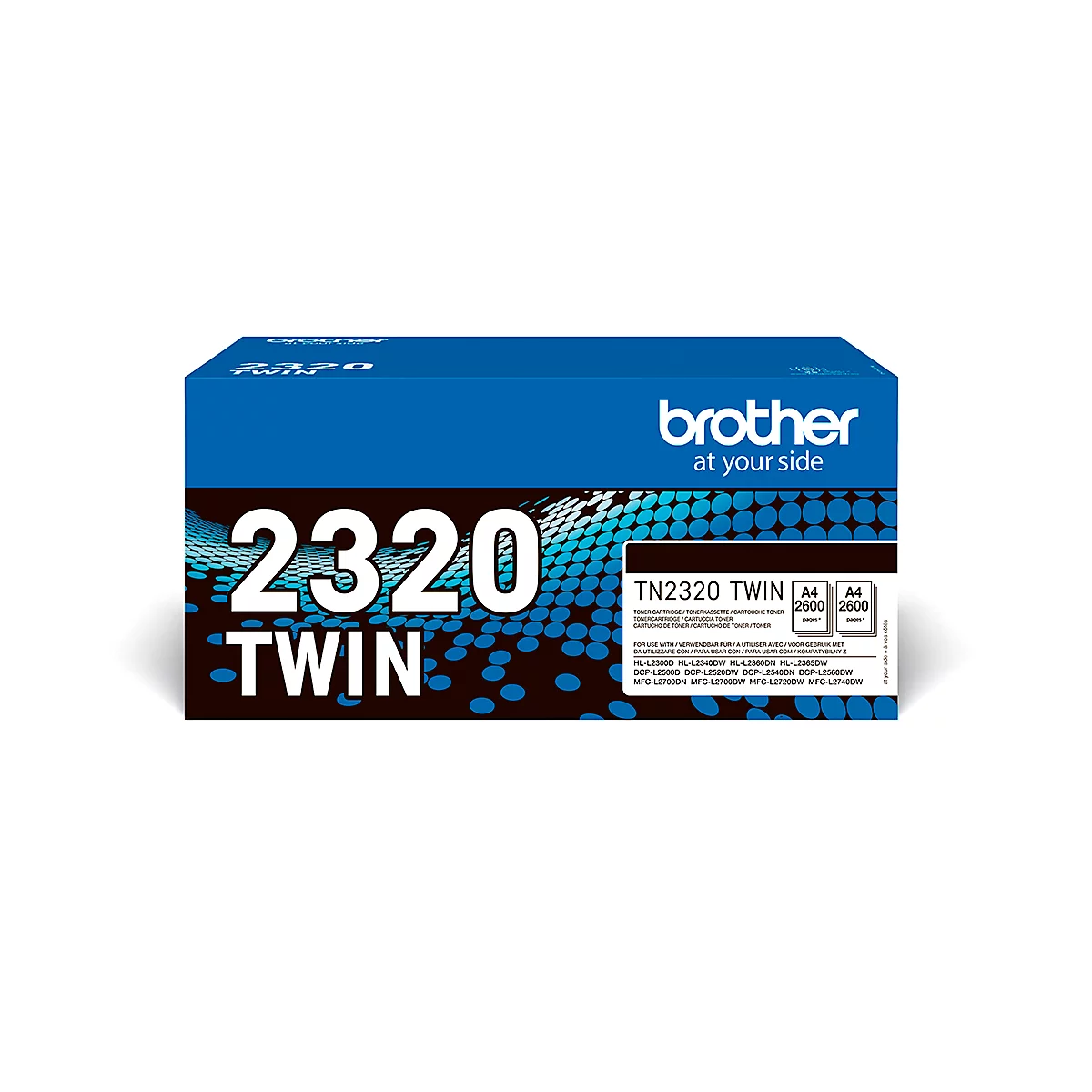 Toner original Brother TN-2320, pack de deux, noir