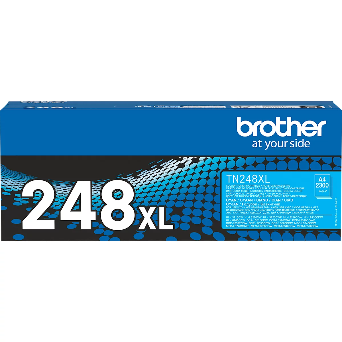 Toner original Brother TN-248XLC, jusqu'à 2300 pages A4, cyan