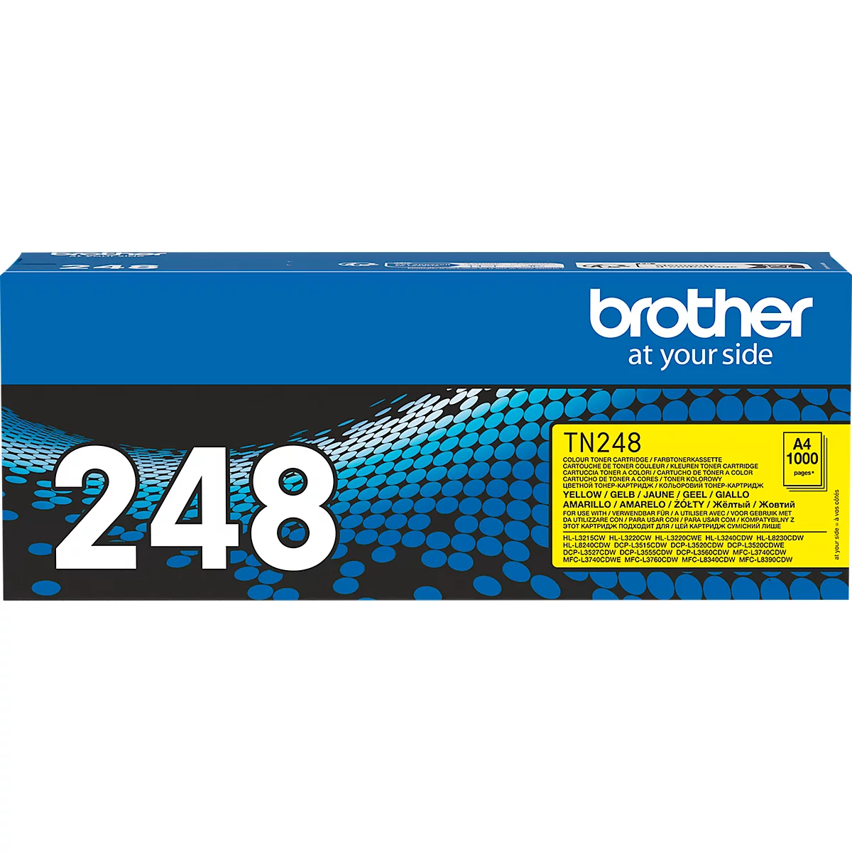 Toner original Brother TN-248Y, jusqu'à 1000 pages A4, jaune