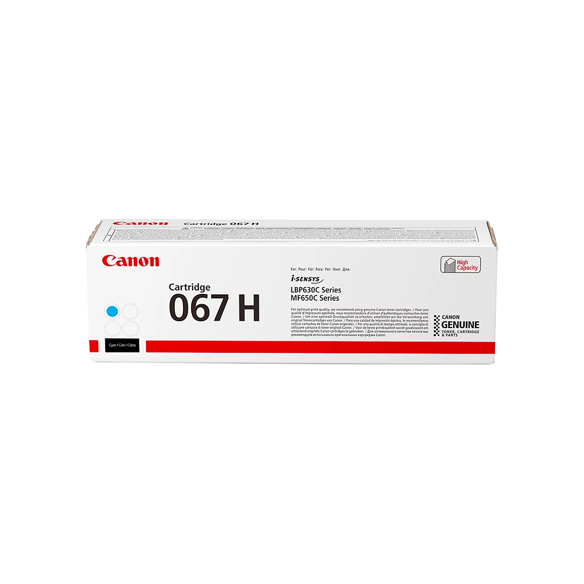 Toner original Canon 067HC, pack individuel, cyan