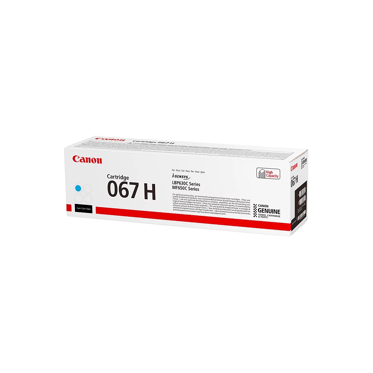 Toner original Canon 067HC, pack individuel, cyan