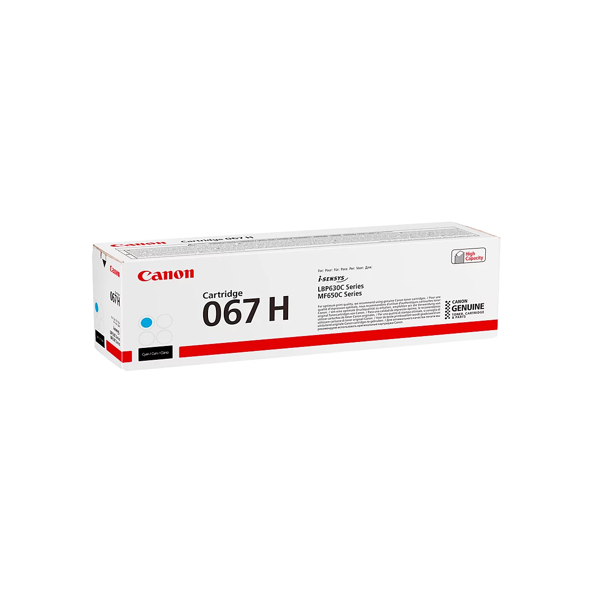 Toner original Canon 067HC, pack individuel, cyan