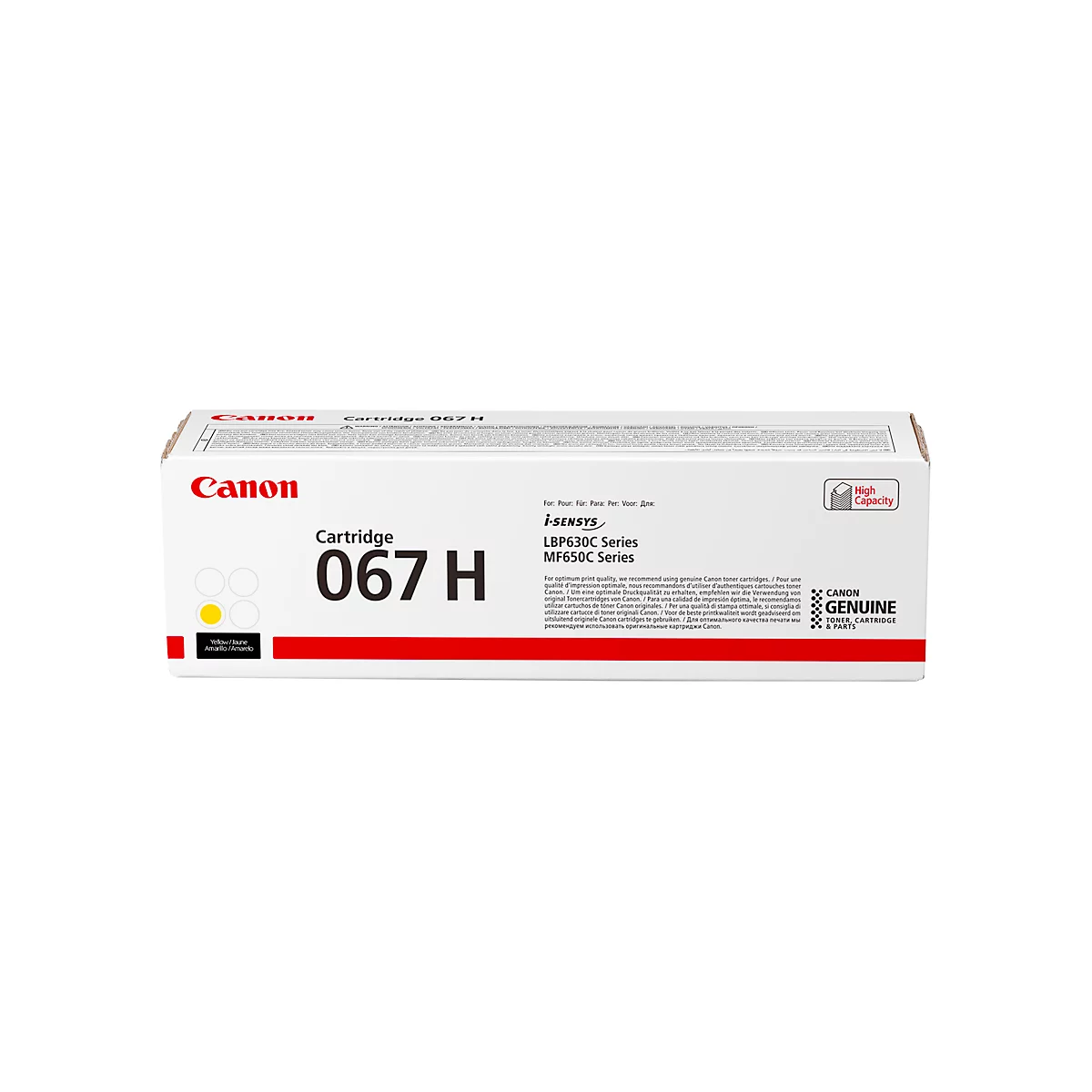 Toner original Canon 067HY, pack individuel, jaune