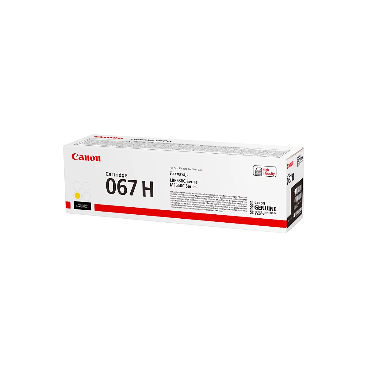 Toner original Canon 067HY, pack individuel, jaune