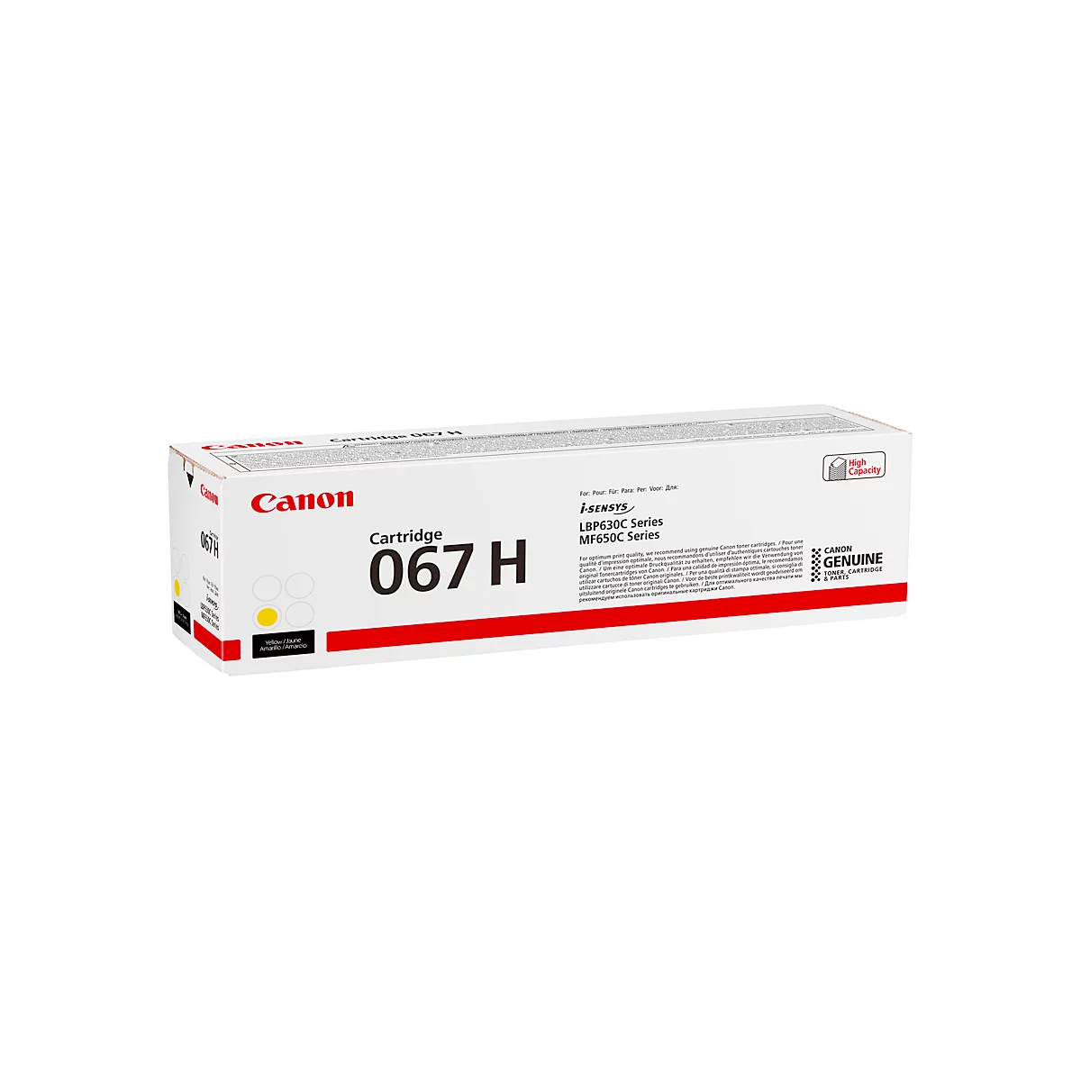 Toner original Canon 067HY, pack individuel, jaune