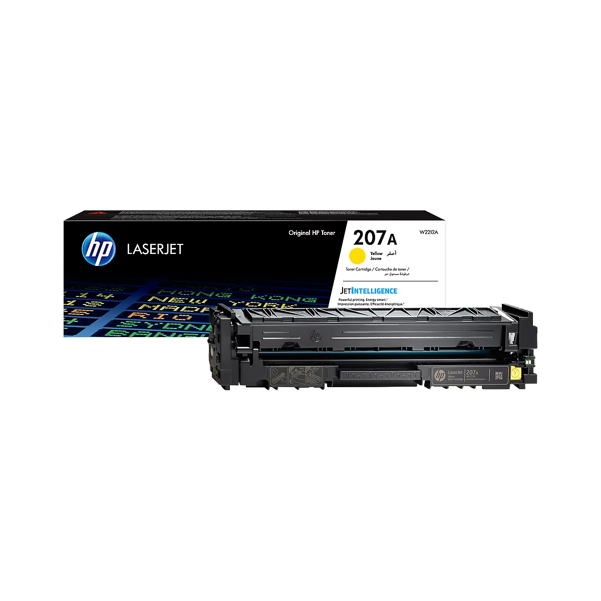 Toner original HP 207A, pack individuel, jaune