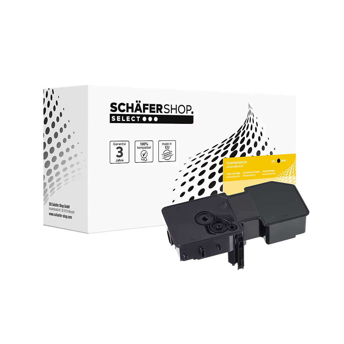 Toner Schäfer Shop compatible avec TK5230K 1T02R90NL0 Kyocera, pour env. 2600 pages, noir
