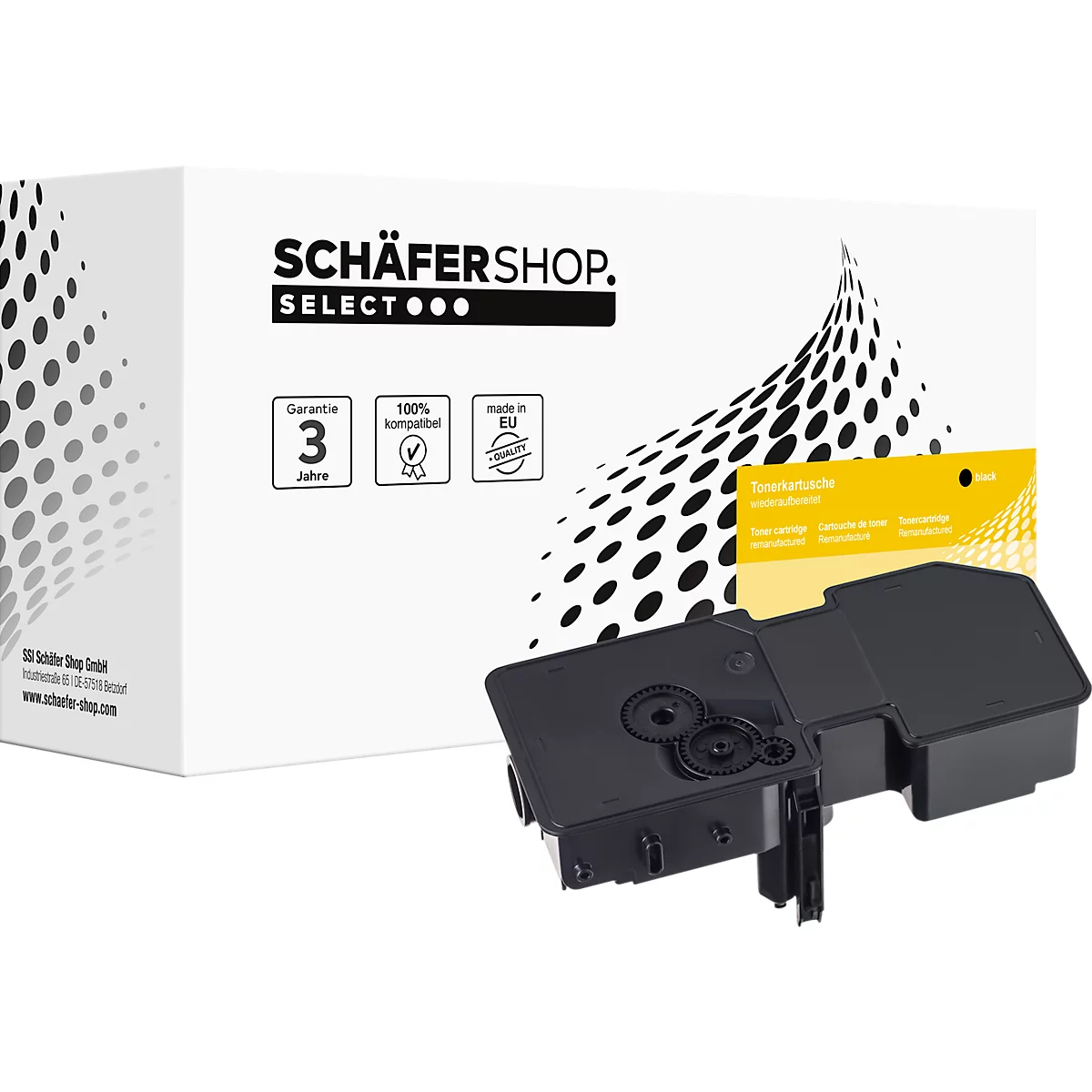 Toner Schäfer Shop compatible avec TK5240K 1T02R70NL0 Kyocera, pour env. 3000 pages, cyan