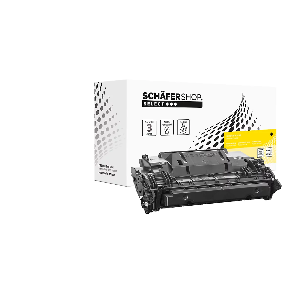 Toner Schäfer Shop Select, kompatibel zu HP 59X (CF259X), Original-Herstellerchip, ca. 10000 DIN A4 Seiten, schwarz