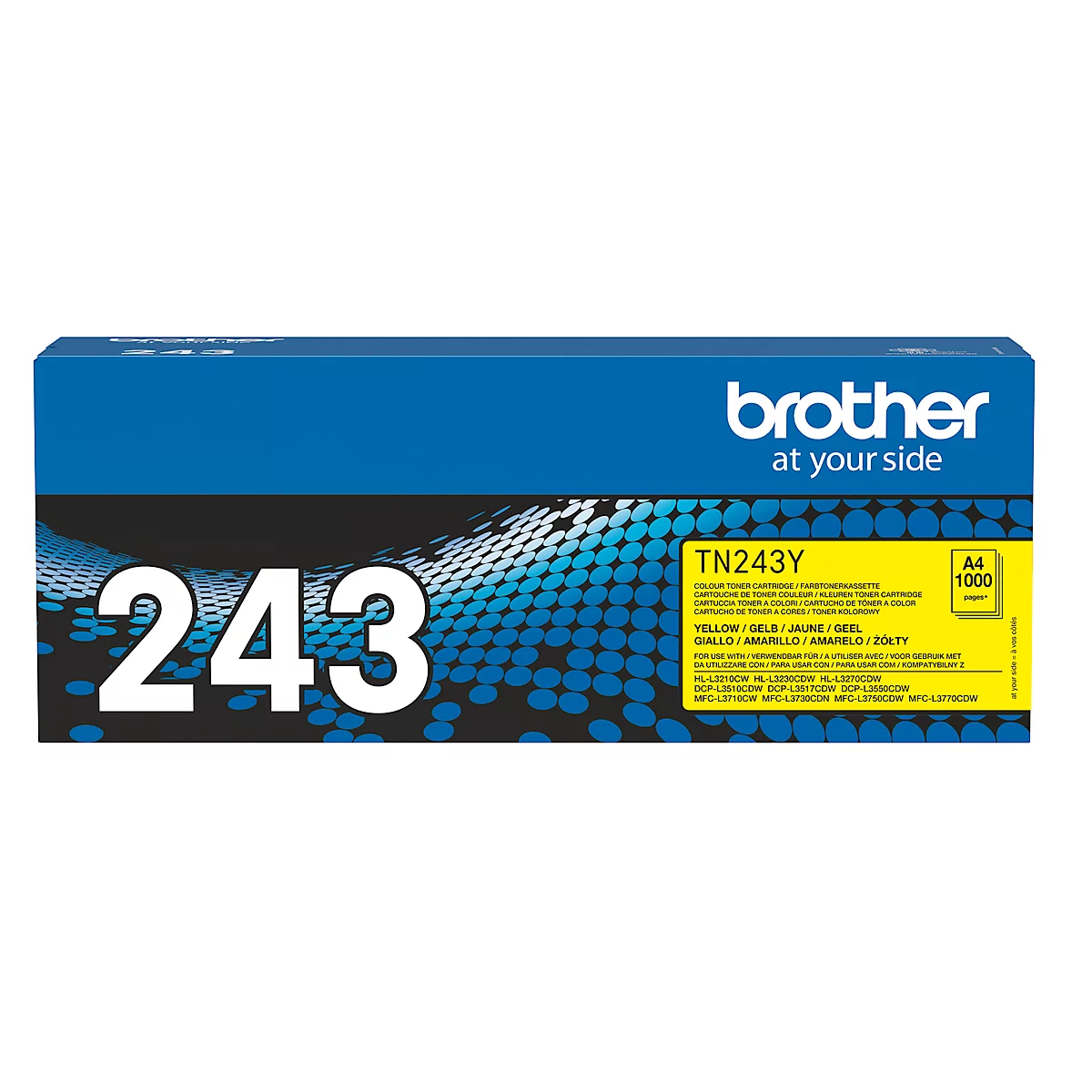 Toner TN-243Y Brother, rendement d'impression : env. 1000 pages, jaune