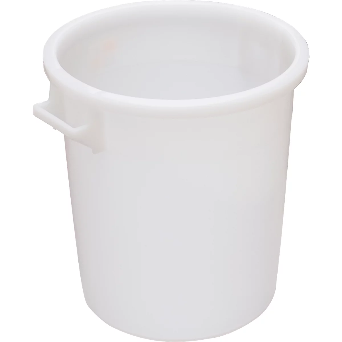 Tonneau, avec poignées, 35 l, Ø 390 x H 410 mm, convient pour aliments, résistant à la température, empilable, HDPE recyclable, blanc