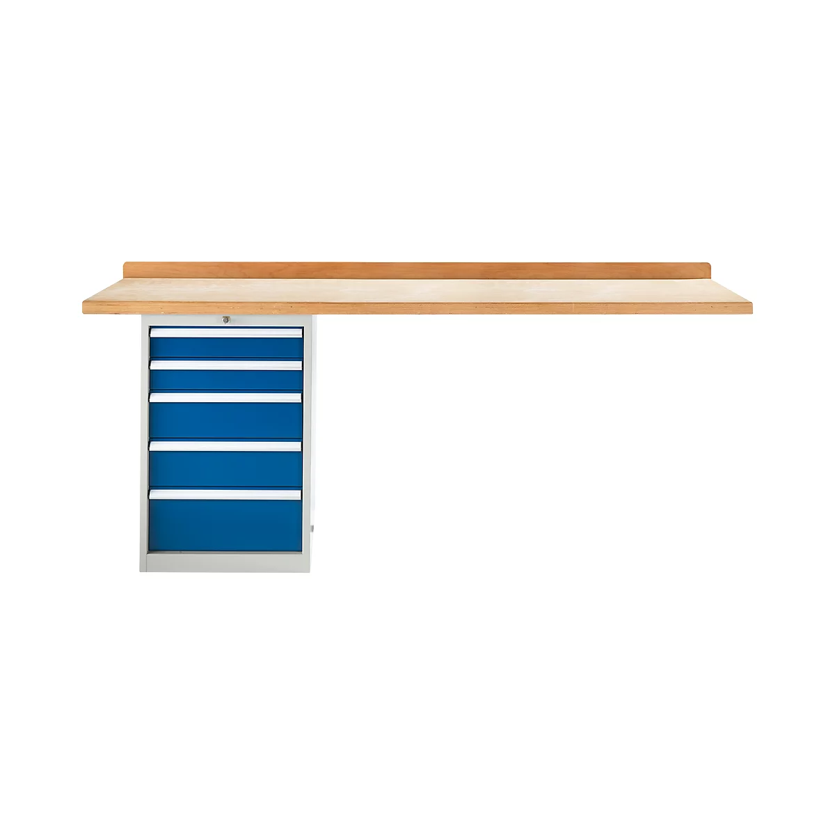TOP-werkbank, Werkbank met kast, 5 schuifladen, aanbouweenheid, 2000 mm breed 