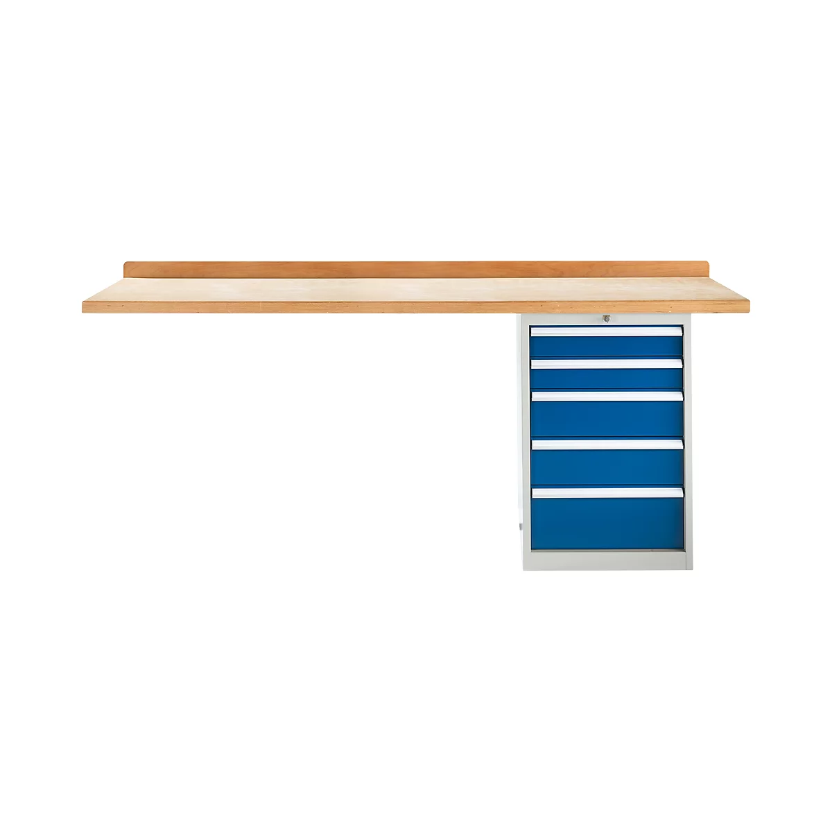 TOP-werkbank, Werkbank met kast, 5 schuifladen, aanbouweenheid, 2000 mm breed 