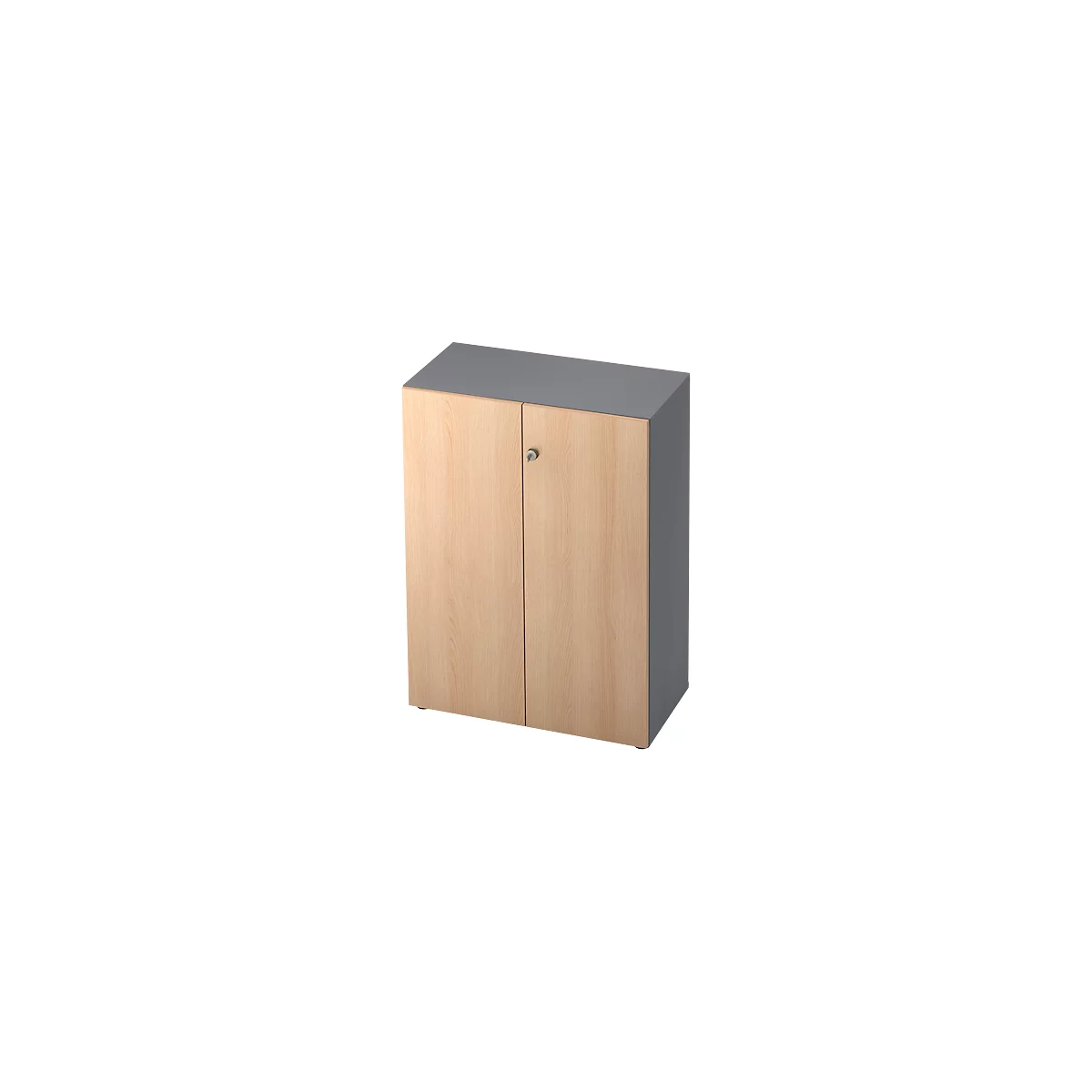 TOPAS LINE archiefkast, 3 dossierhoogtes, afsluitbare deuren, grafiet/eiken decor