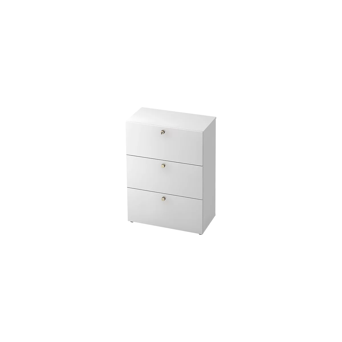 TOPAS LINE archiefkast, 3 dossierhoogtes, met volledig uittrekbare lade, wit/wit