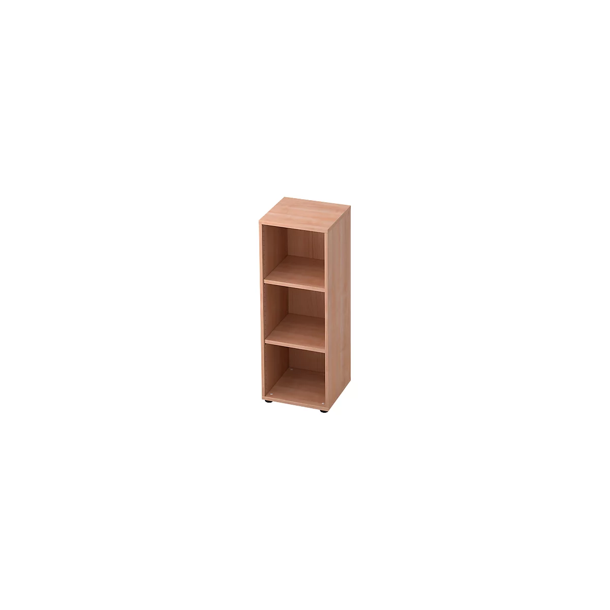 TOPAS LINE boekenkast, 3 OH, spaanplaat, B 400 x D 400 x H 1100 mm, notenboomdecor