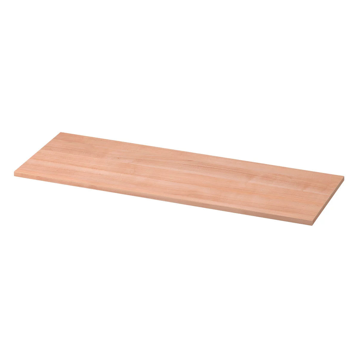 A rectangular wooden board in light brown. The grain is clearly visible. On a white background.