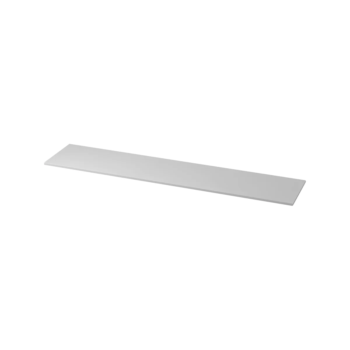 Gray, elongated product, slightly angled. Unobtrusive background.