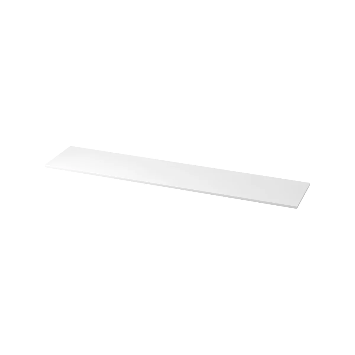 Elongated white building element at a slight angle against a white background.