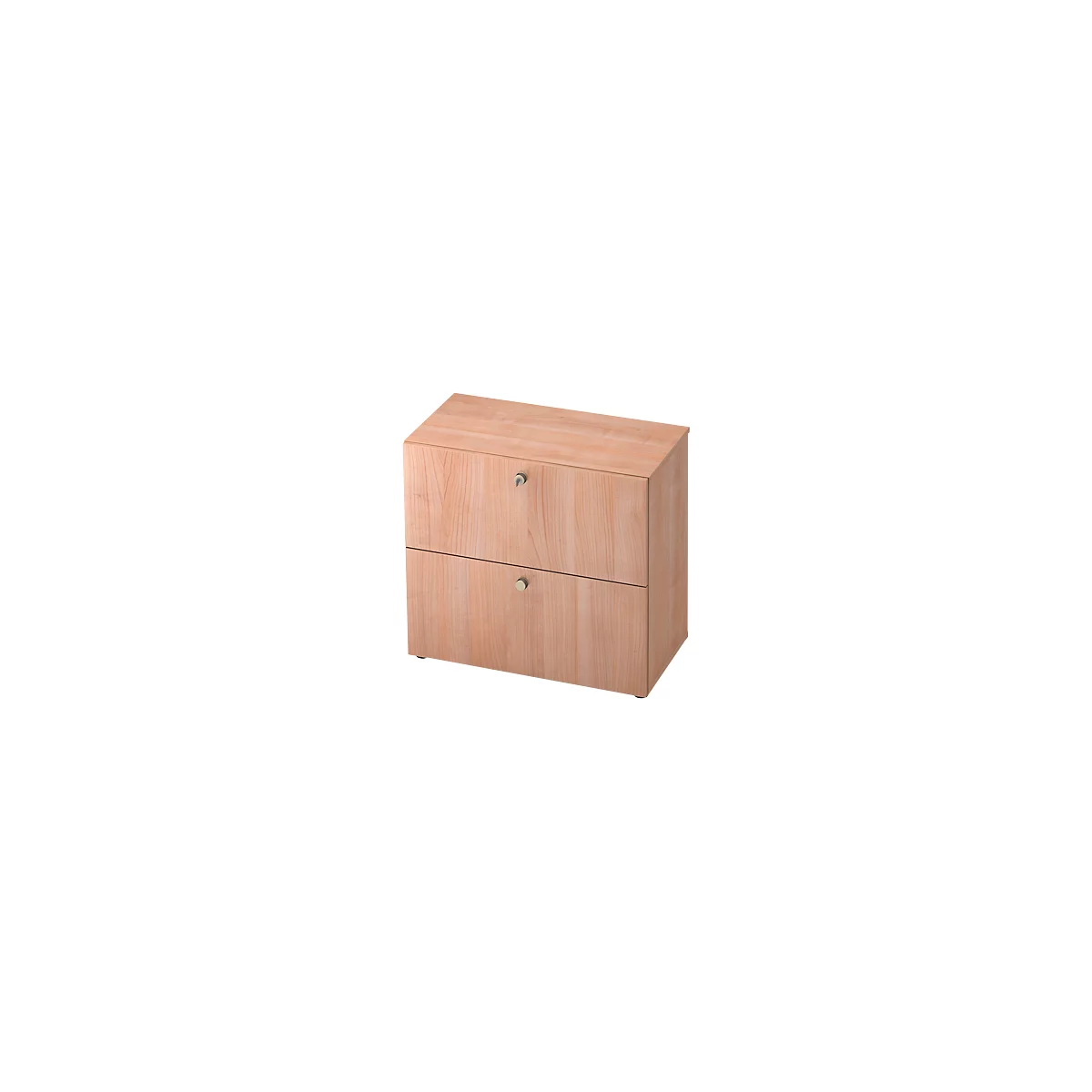 TOPAS LINE dossierkast, 2 dossierhoogtes, met volledig uittrekbare loper, decor walnoot/notenhout
