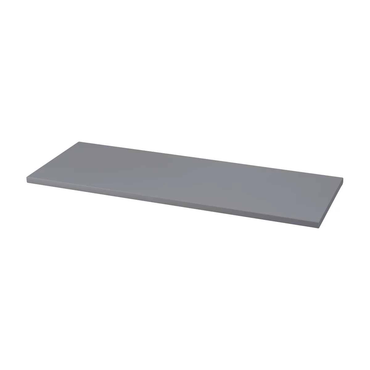Grey rectangular wall shelf.