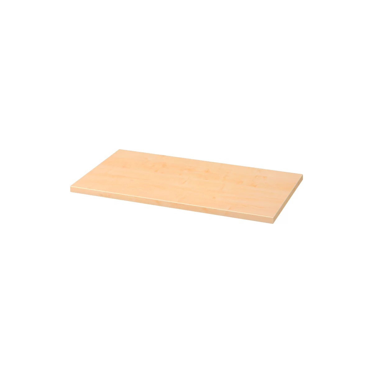Rectangular wooden board in light brown, smooth surface, slightly oblique.