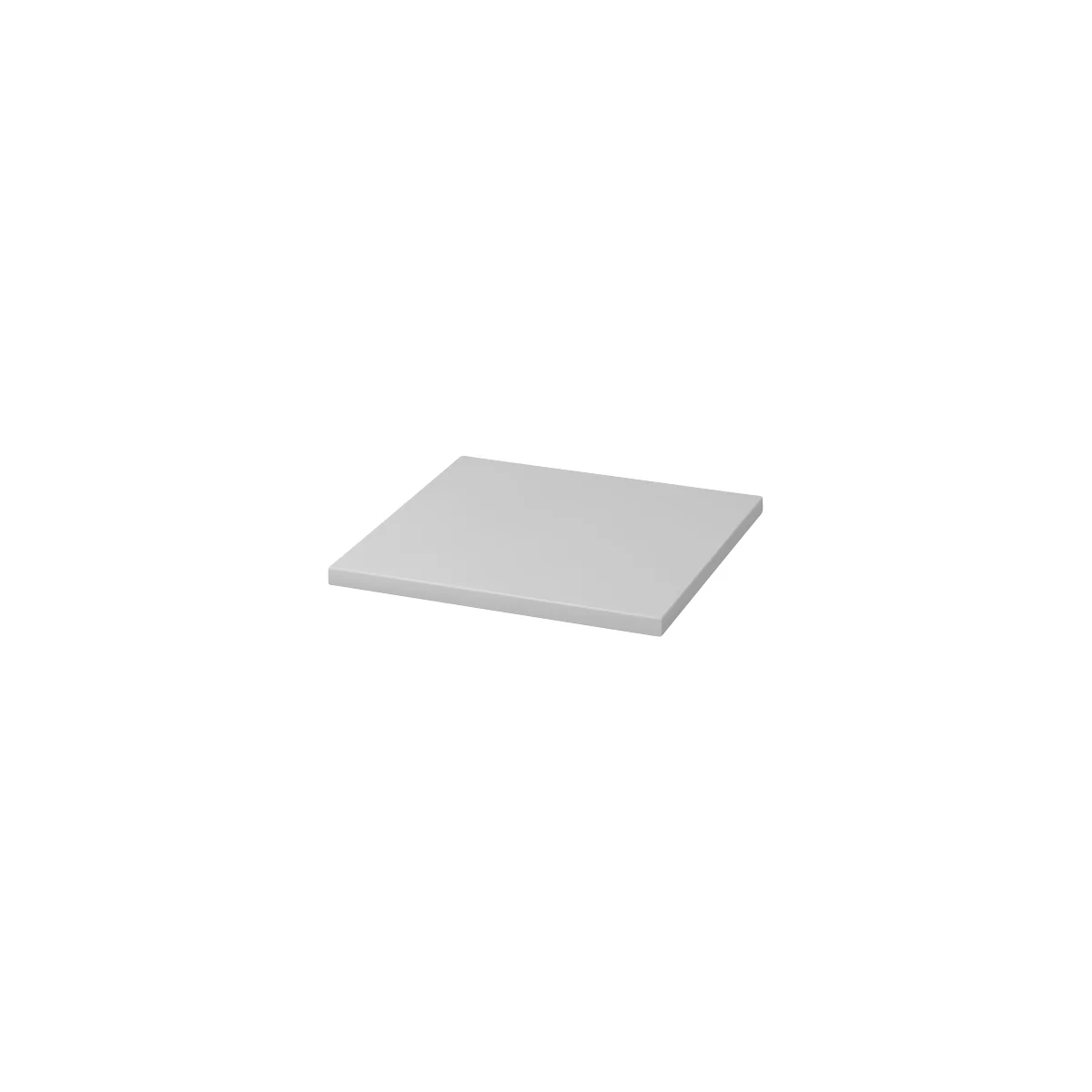 Light gray rectangular plate, slightly beveled.