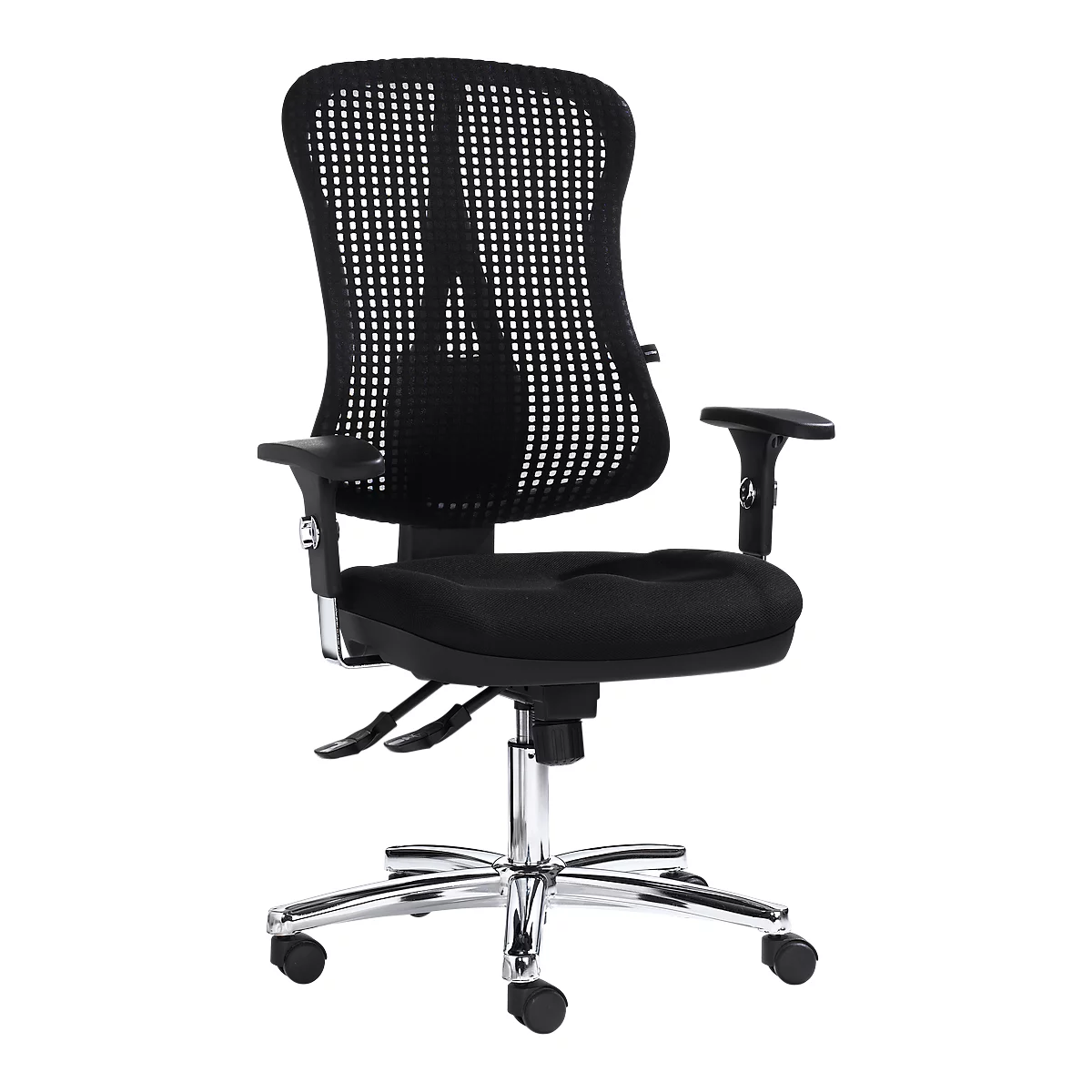 Topstar Bürostuhl HEAD POINT, Synchronmechanik, ohne Armlehnen, hohe 3D-Netzrückenlehne, Muldensiz