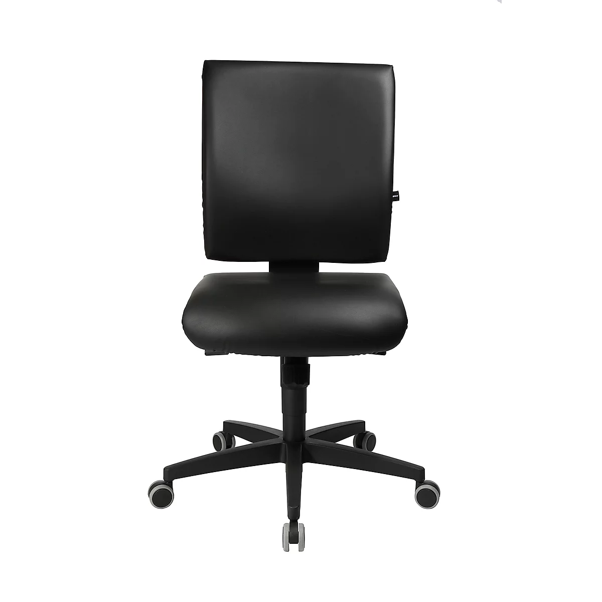 Topstar Bürostuhl LIGHTSTAR 10, ohne Armlehnen, Synchronmechanik, Flachsitz, Kunstleder desinfektionsmittelbeständig, schwarz/schwarz