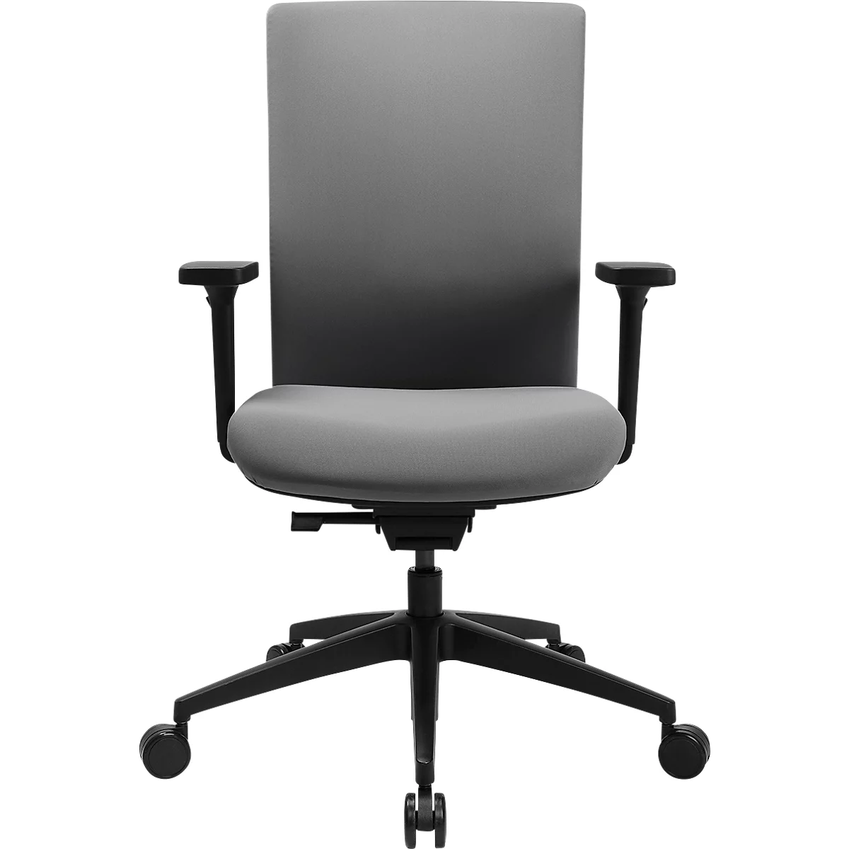 Topstar Bürostuhl Sitness AirWork G, Sandwich-Polsterung, 3D-Flachsitz, Synchronmechanik, höhenverstellbare Lordosenstütze, AGR-zertifiziert, grau