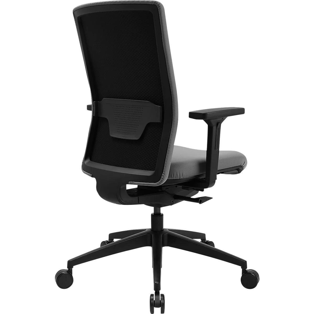Topstar Bürostuhl Sitness AirWork G, Sandwich-Polsterung, 3D-Flachsitz, Synchronmechanik, höhenverstellbare Lordosenstütze, AGR-zertifiziert, grau