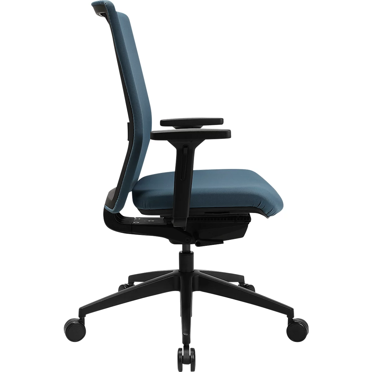 Topstar Bürostuhl Sitness AirWork G, Sandwich-Polsterung, 3D-Flachsitz, Synchronmechanik, höhenverstellbare Lordosenstütze, AGR-zertifiziert, petrol blau