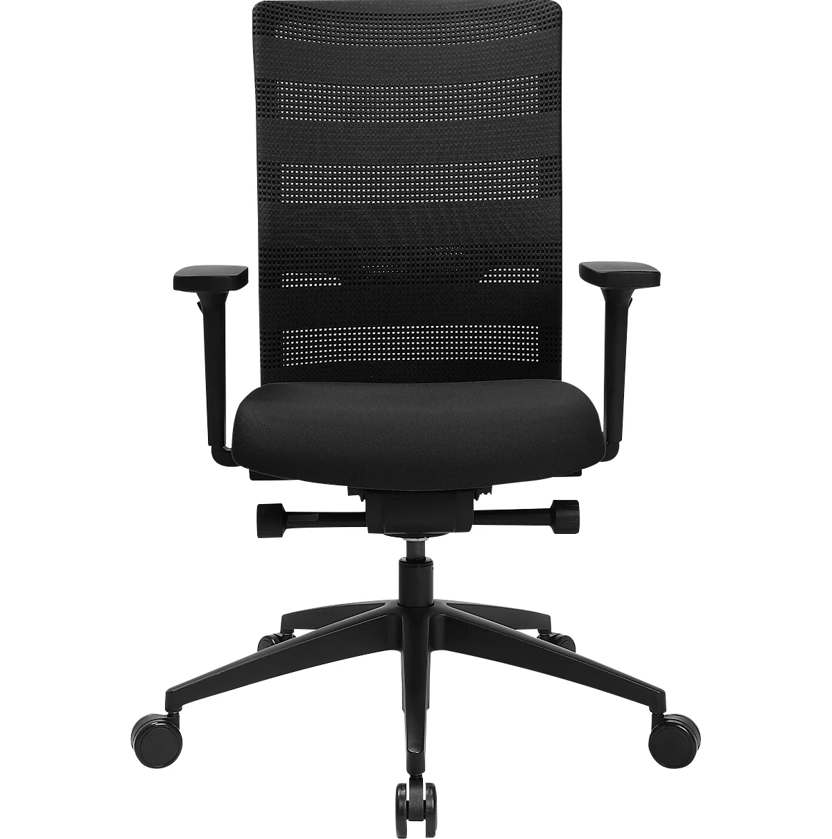 Topstar Bürostuhl Sitness AirWork, mit Armlehnen, 3D-Auto-Synchronmechanik, Muldensitz, Netzrücken, schwarz