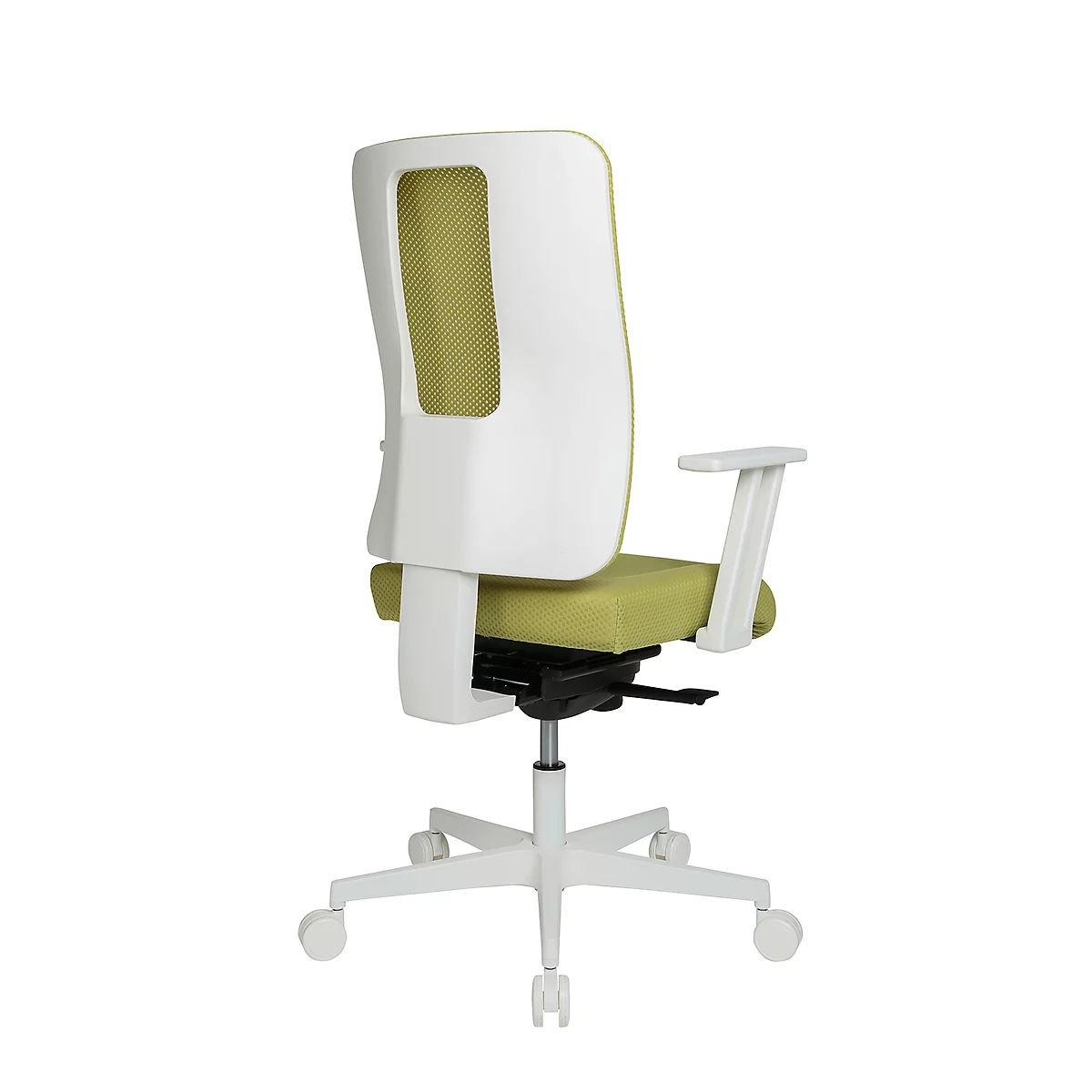 Topstar Bürostuhl Sitness Life 50, mit Armlehnen, 3D-Synchronmechanik, Muldensitz, Netzrücken, senfgrün/weiß